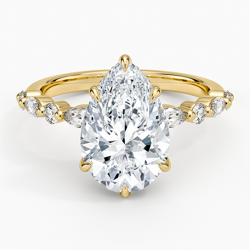 1.60 Carat Princess Halo Design Solitaire Lab Diamond Ring 18K - Florina