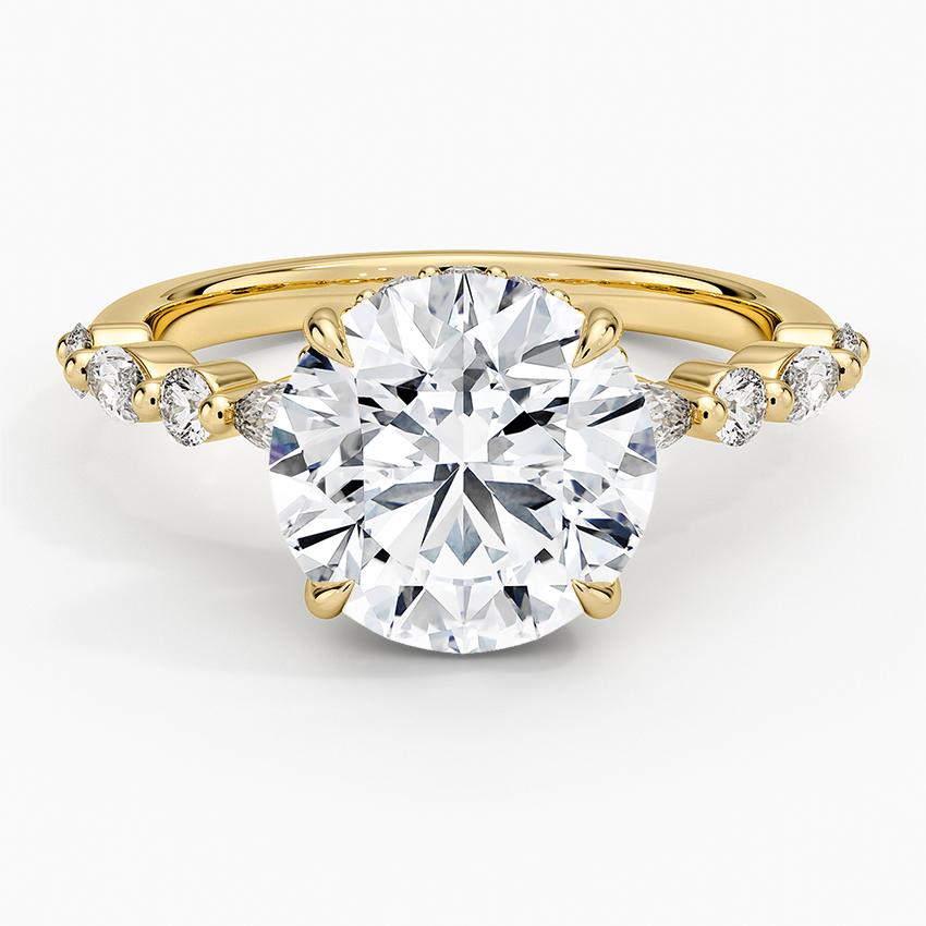 1.60 Carat Princess Halo Design Solitaire Lab Diamond Ring 18K - Florina