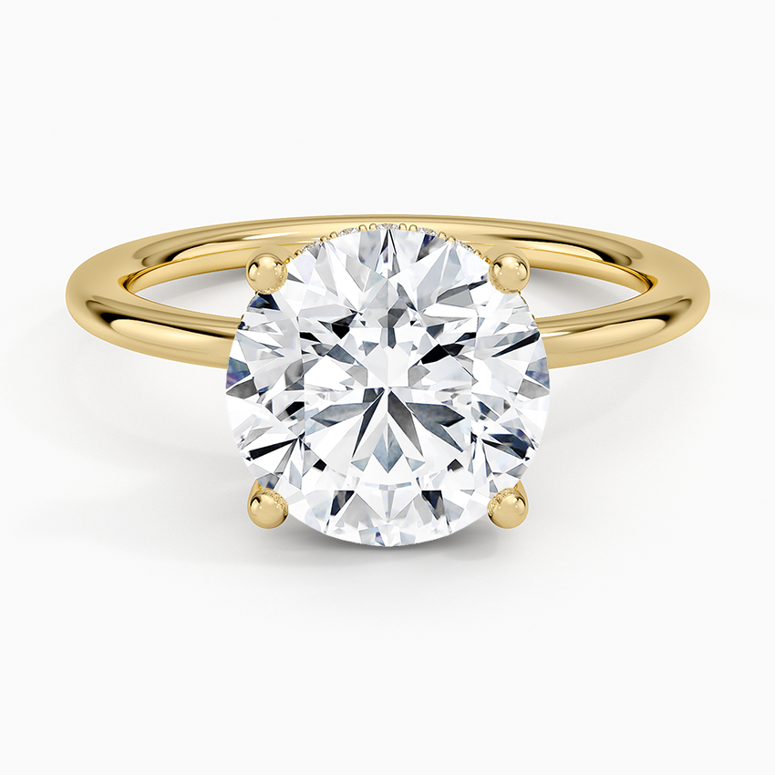 3.10 Hidden Halo Tasarım Tektaş Laboratuvar Pırlanta Yüzük - Melara