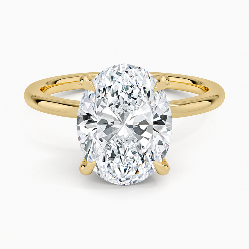 1.60 Carat Princess Halo Design Solitaire Lab Diamond Ring 18K - Florina