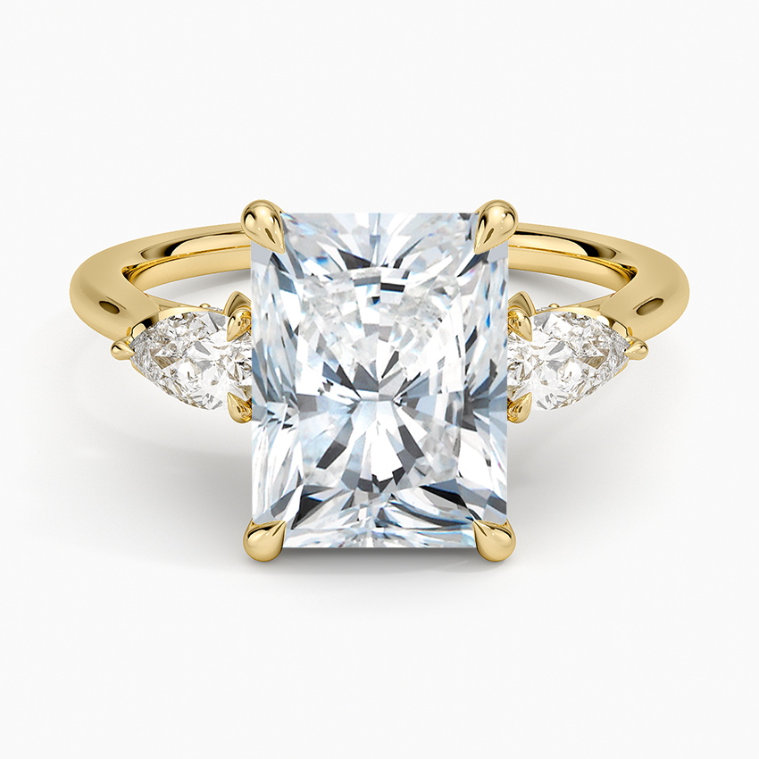 1.60 Carat Princess Halo Design Solitaire Lab Diamond Ring 18K - Florina