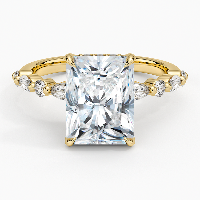 1.60 Carat Princess Halo Design Solitaire Lab Diamond Ring 18K - Florina