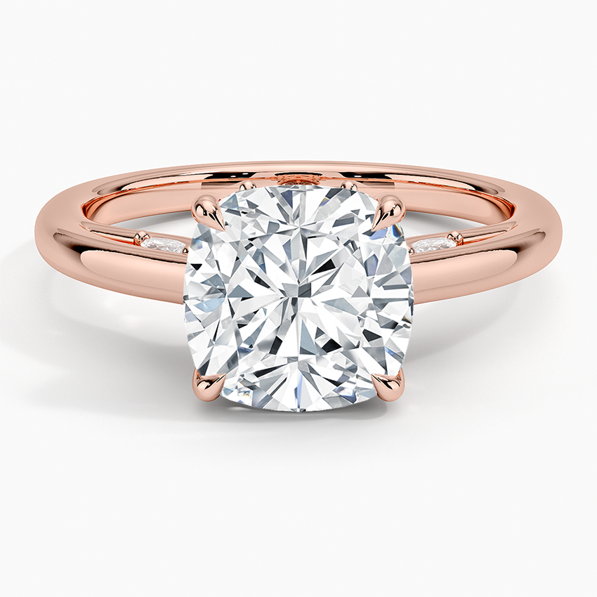 3.30 Cushion Kesim Hidden Halo Tasarım Tektaş Laboratuvar Pırlanta Yüzük - Dalara