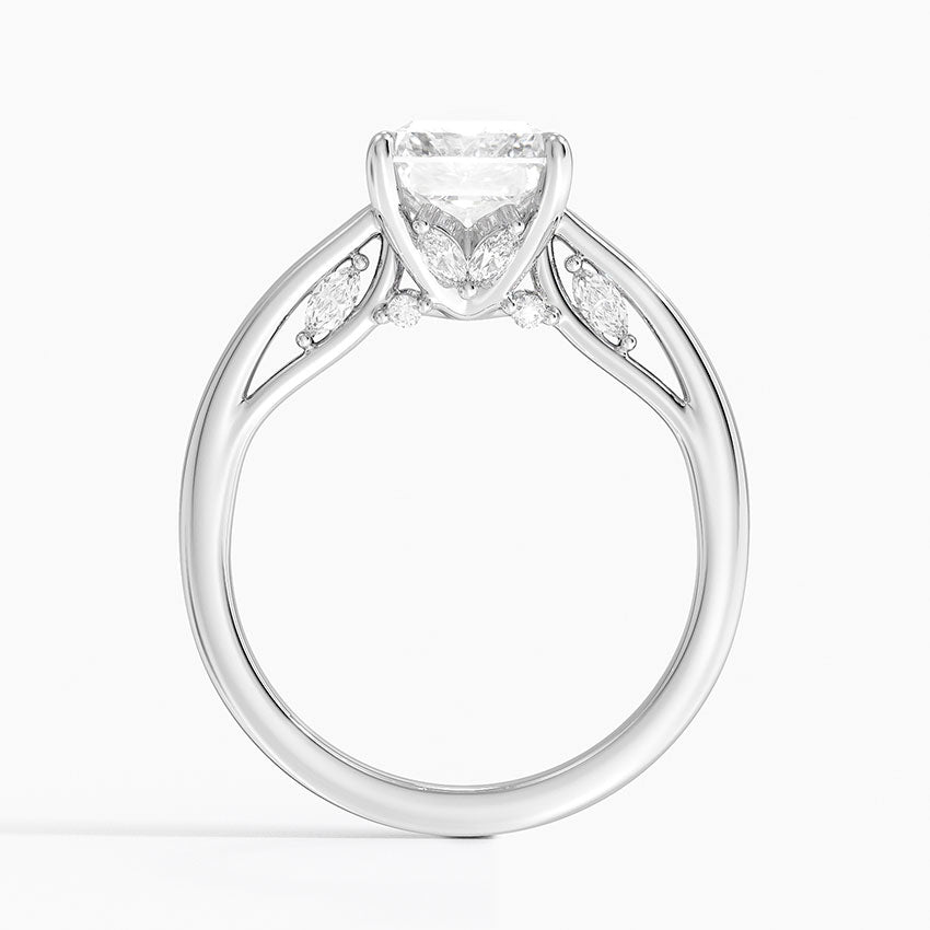 5.30 Radiant Kesim Hidden Halo Tasarım Tektaş Laboratuvar Pırlanta Yüzük - Dalara