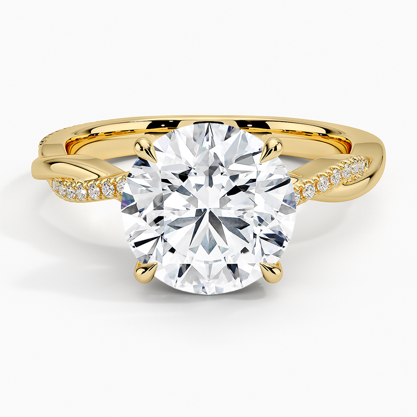 3.25 Karat Hidden Halo Tasarım Tektaş Laboratuvar Pırlanta Yüzük 18K - Talora - Bold Diamonds