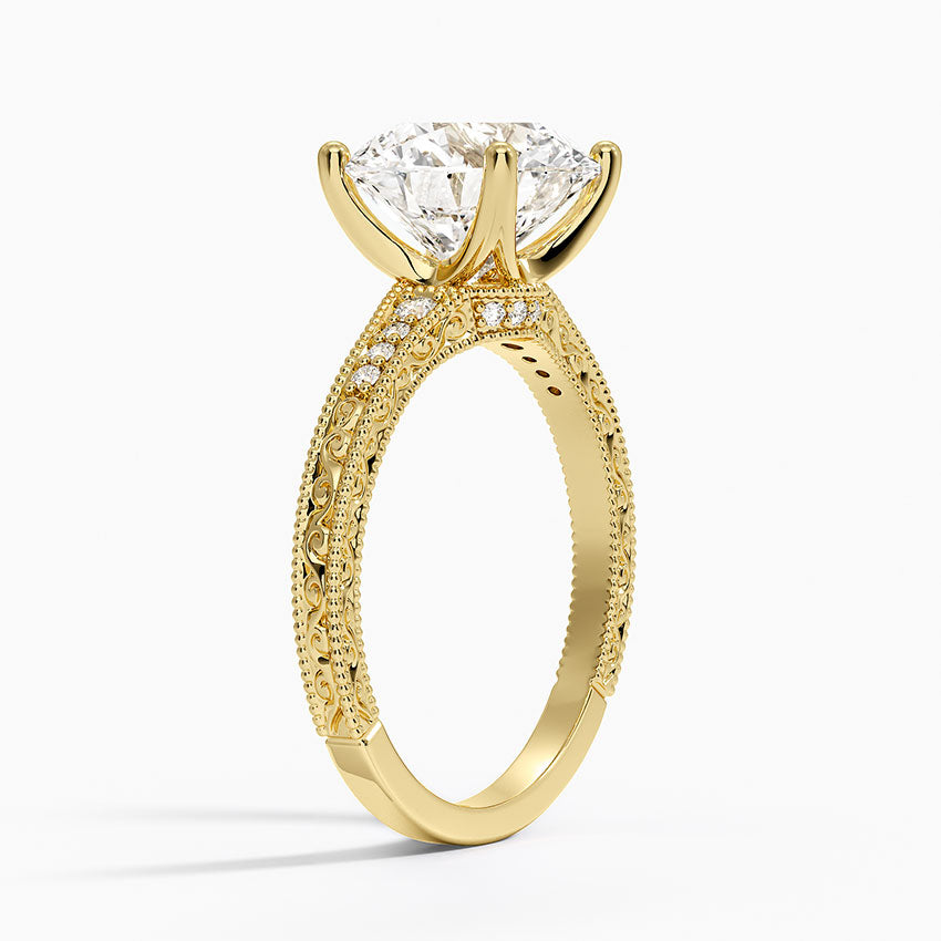3.15 Karat Yuvarlak Kesim Hidden Halo Tasarım Tektaş Laboratuvar Pırlanta Yüzük - Venice - Bold Diamonds