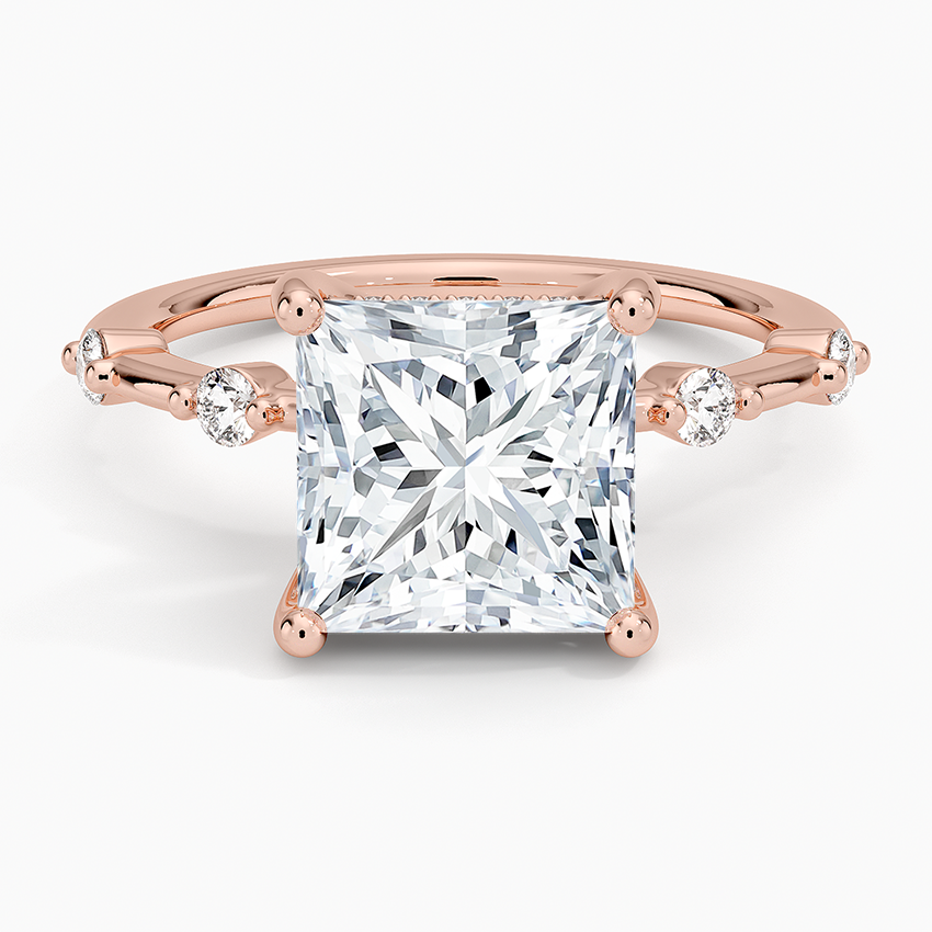 3.20 Prenses Kesim Hidden Halo Tasarım Tektaş Laboratuvar Pırlanta Yüzük - Zelora