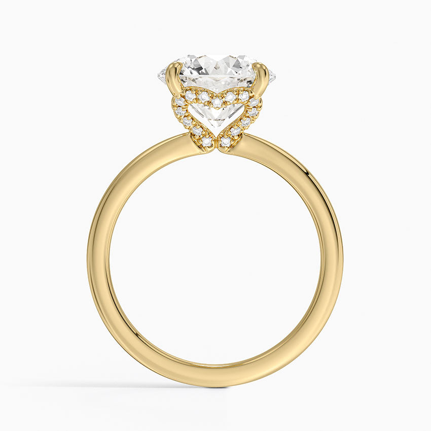 1.60 Carat Princess Halo Design Solitaire Lab Diamond Ring 18K - Florina