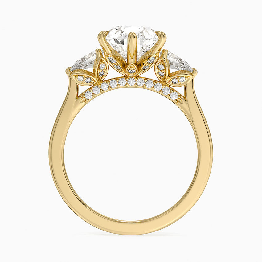 1.60 Carat Princess Halo Design Solitaire Lab Diamond Ring 18K - Florina