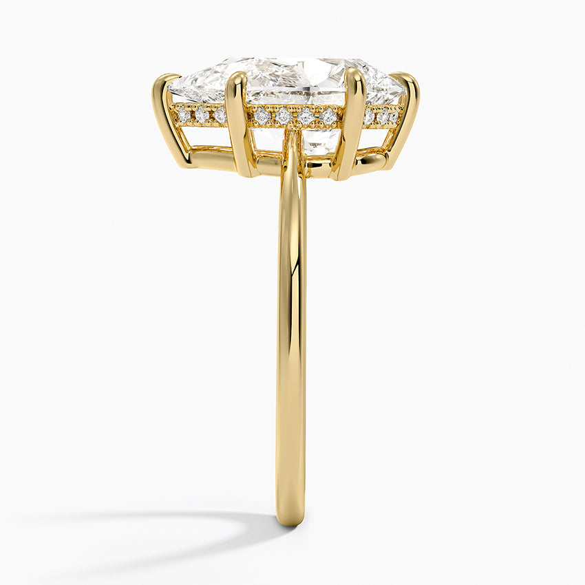 3.10 Damla Kesim Hidden Halo Tasarım Tektaş Laboratuvar Pırlanta Yüzük - Tilora