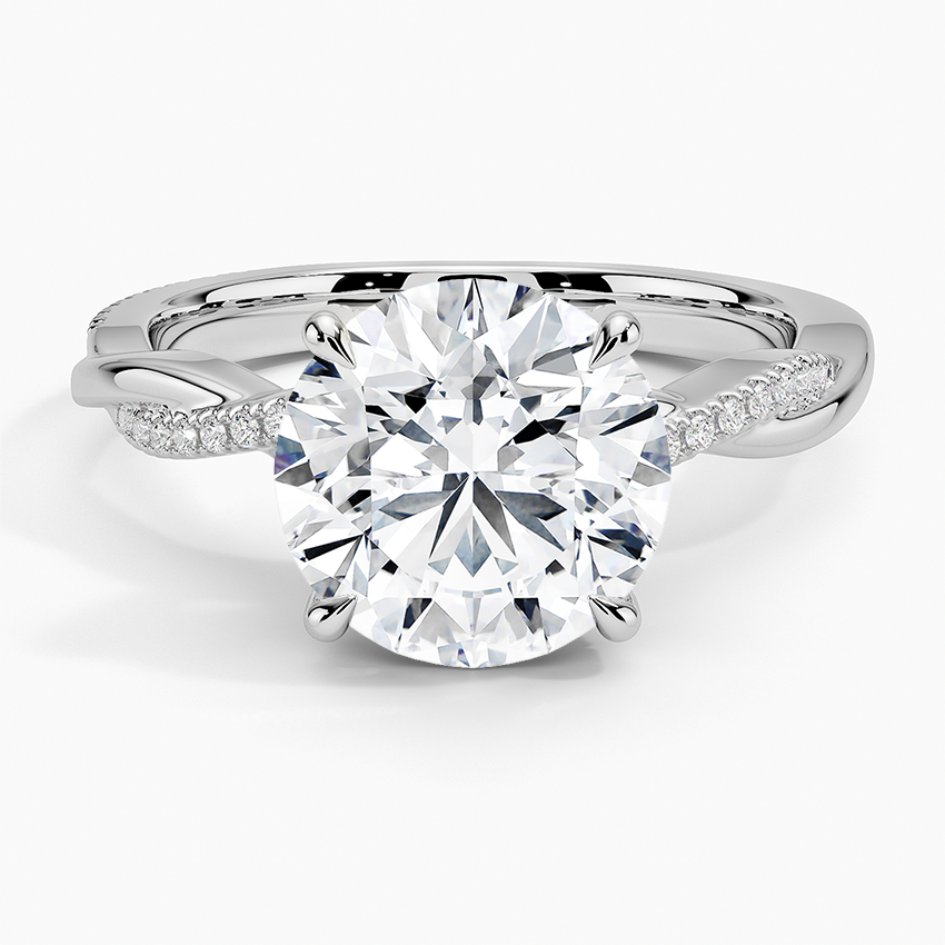 3.25 Karat Hidden Halo Tasarım Tektaş Laboratuvar Pırlanta Yüzük 18K - Talora - Bold Diamonds