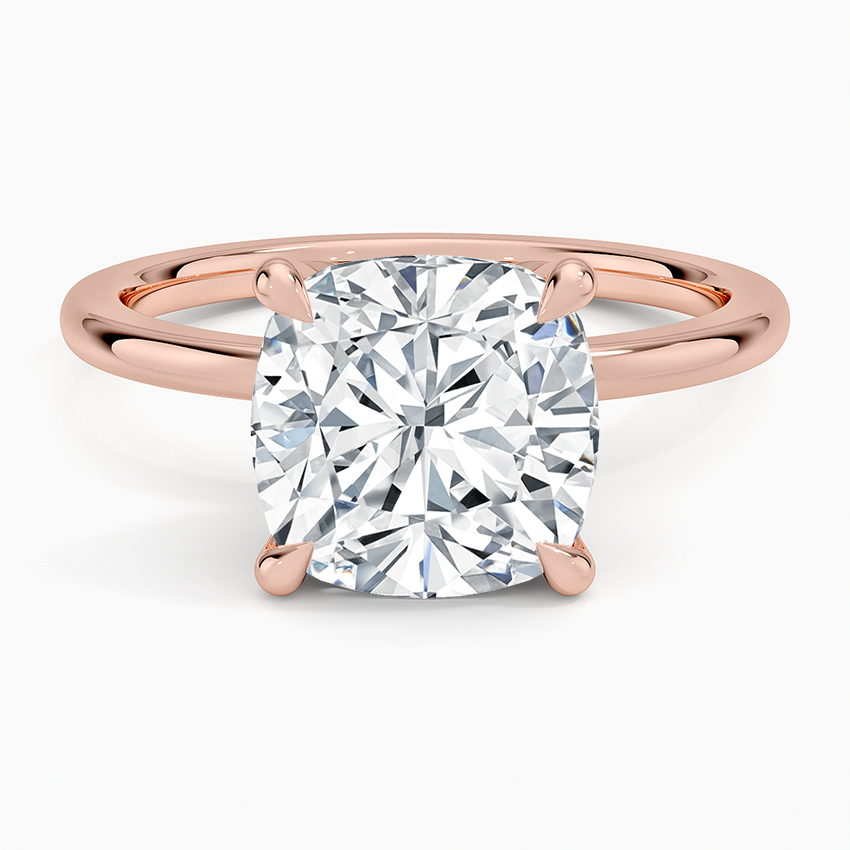 3.15 Karat Cushion Kesim Hidden Halo Tasarım Tektaş Laboratuvar Pırlanta Yüzük - Delora - Bold Diamonds