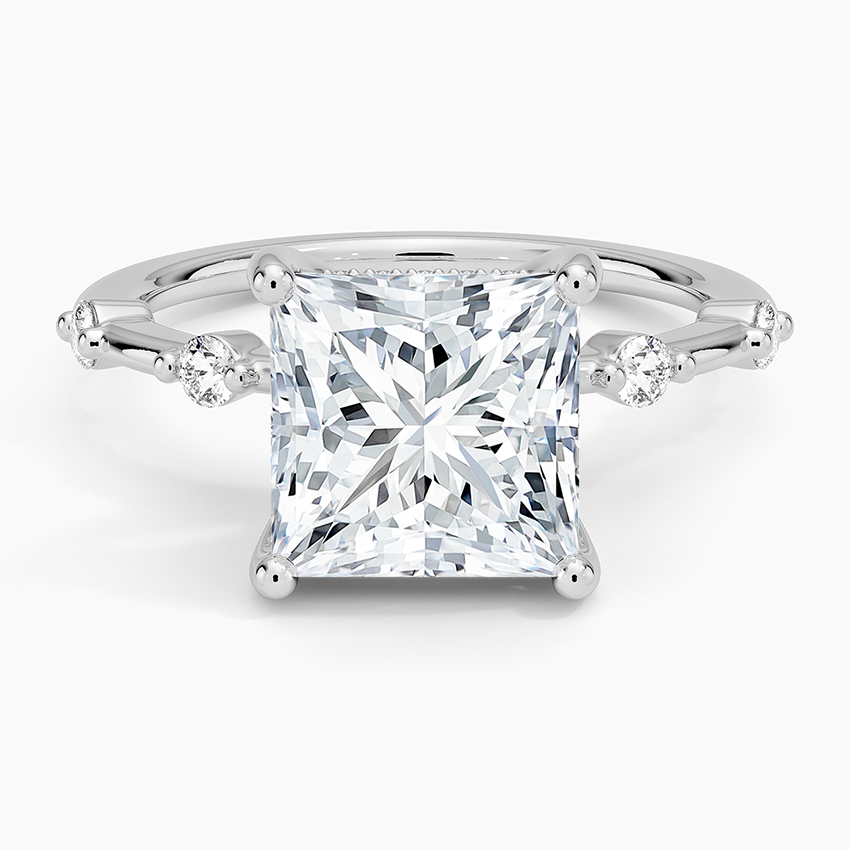 3.20 Prenses Kesim Hidden Halo Tasarım Tektaş Laboratuvar Pırlanta Yüzük - Zelora