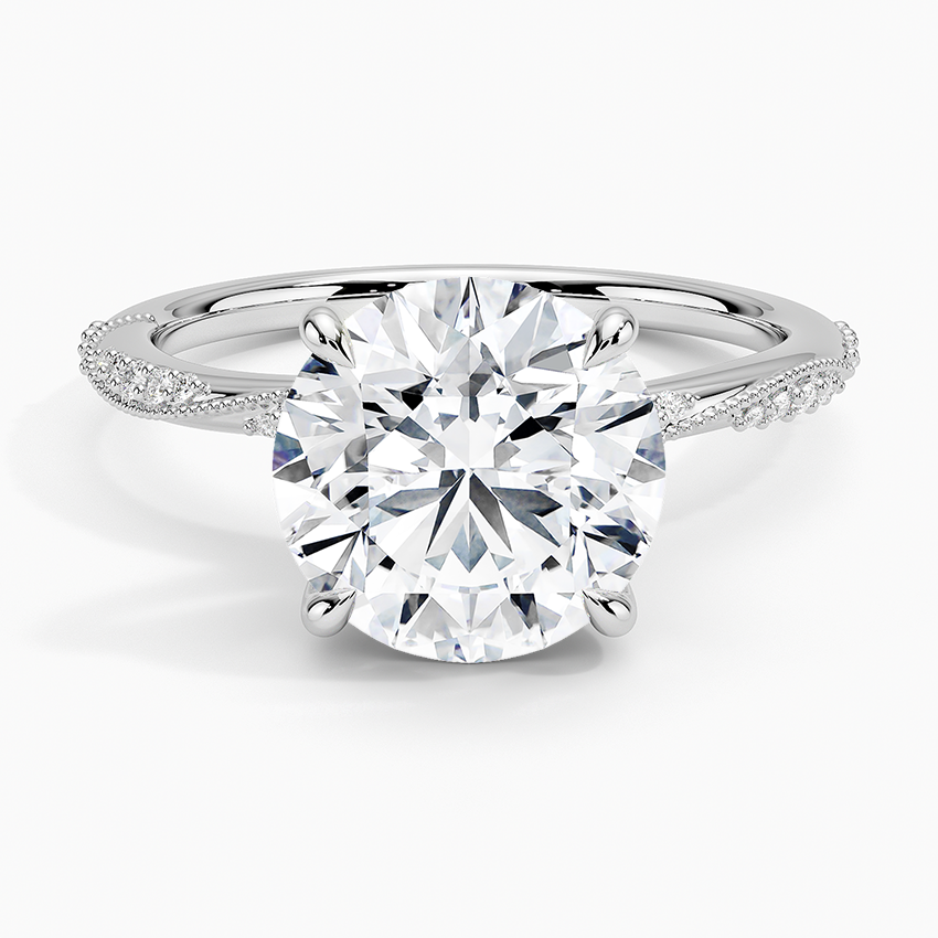 3.25 Karat Hidden Halo Tasarım Tektaş Laboratuvar Pırlanta Yüzük 18K - Melora - Bold Diamonds