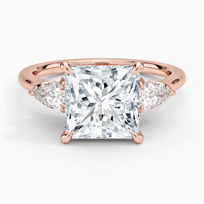1.60 Carat Princess Halo Design Solitaire Lab Diamond Ring 18K - Florina
