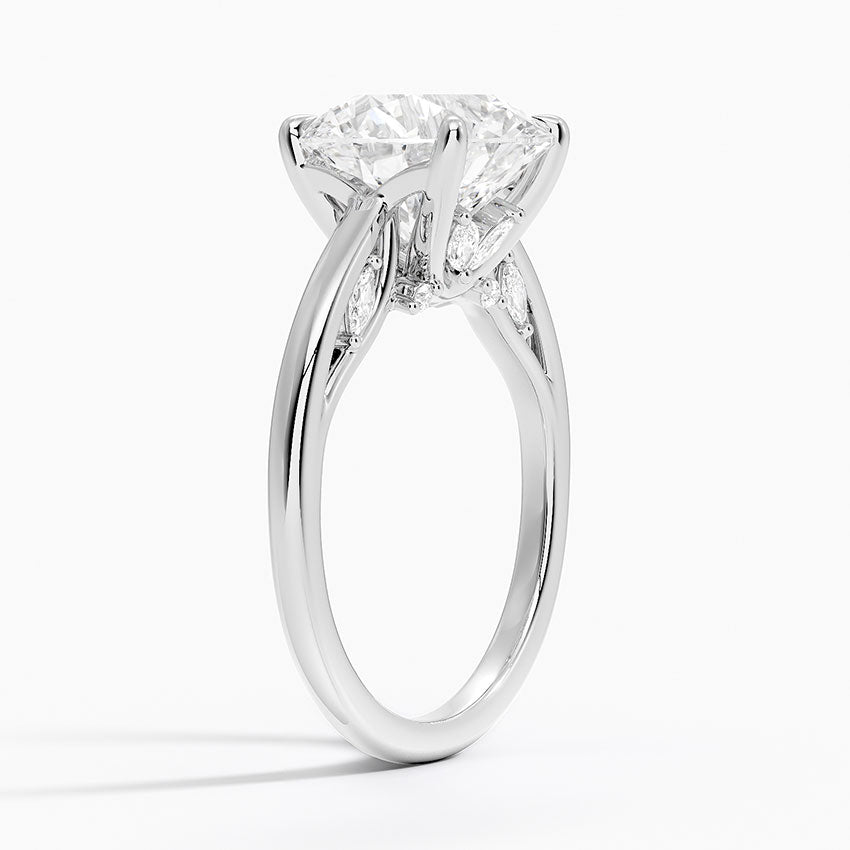 4.30 Hidden Halo Tasarım Tektaş Laboratuvar Pırlanta Yüzük - Dalara