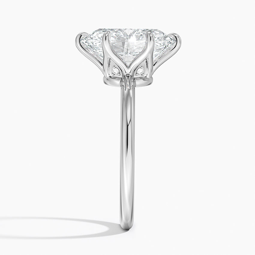 1.60 Carat Princess Halo Design Solitaire Lab Diamond Ring 18K - Florina