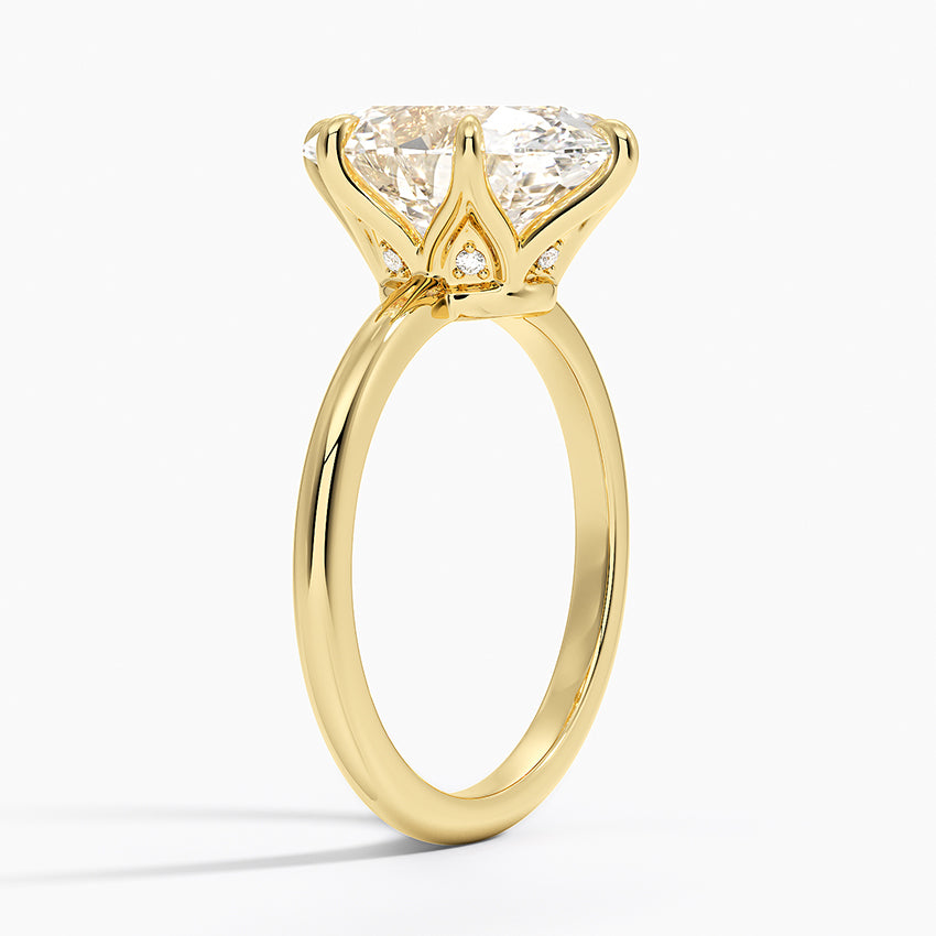 1.60 Carat Princess Halo Design Solitaire Lab Diamond Ring 18K - Florina