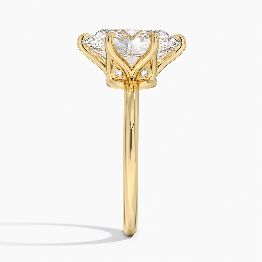 1.60 Carat Princess Halo Design Solitaire Lab Diamond Ring 18K - Florina