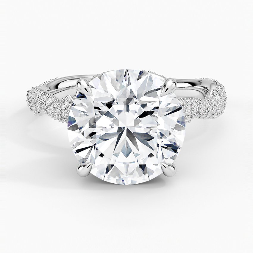 4.75 Karat Hidden Halo Tasarım Tektaş Laboratuvar Pırlanta Yüzük - Sorrento