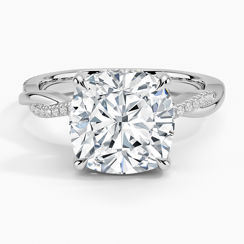 1.60 Carat Princess Halo Design Solitaire Lab Diamond Ring 18K - Florina