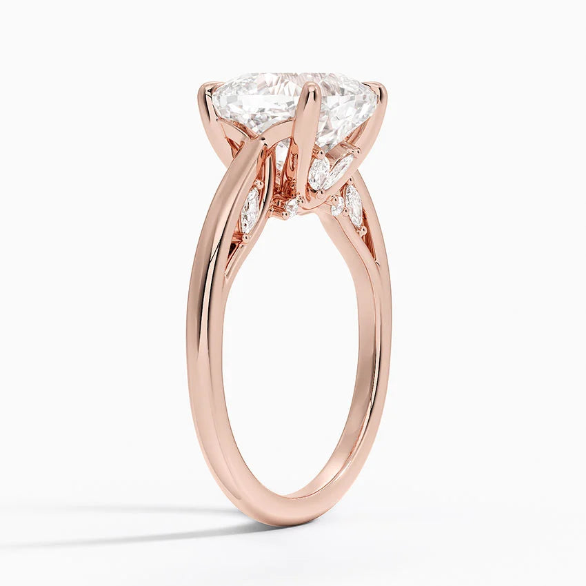 4.30 Cushion Kesim Hidden Halo Tasarım Tektaş Laboratuvar Pırlanta Yüzük - Dalara