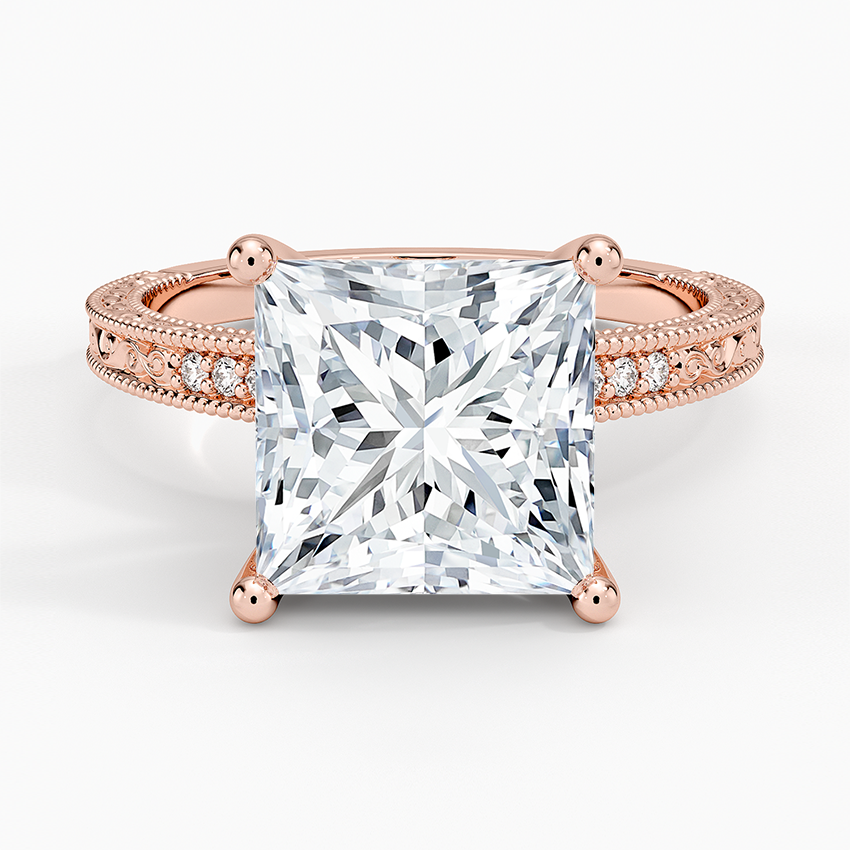 4.15 Prenses Kesim Hidden Halo Tasarım Tektaş Laboratuvar Pırlanta Yüzük - Silora