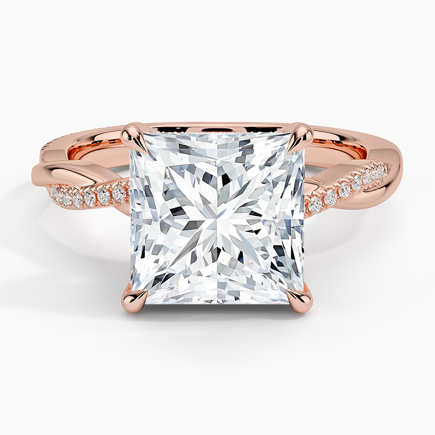 1.60 Carat Princess Halo Design Solitaire Lab Diamond Ring 18K - Florina