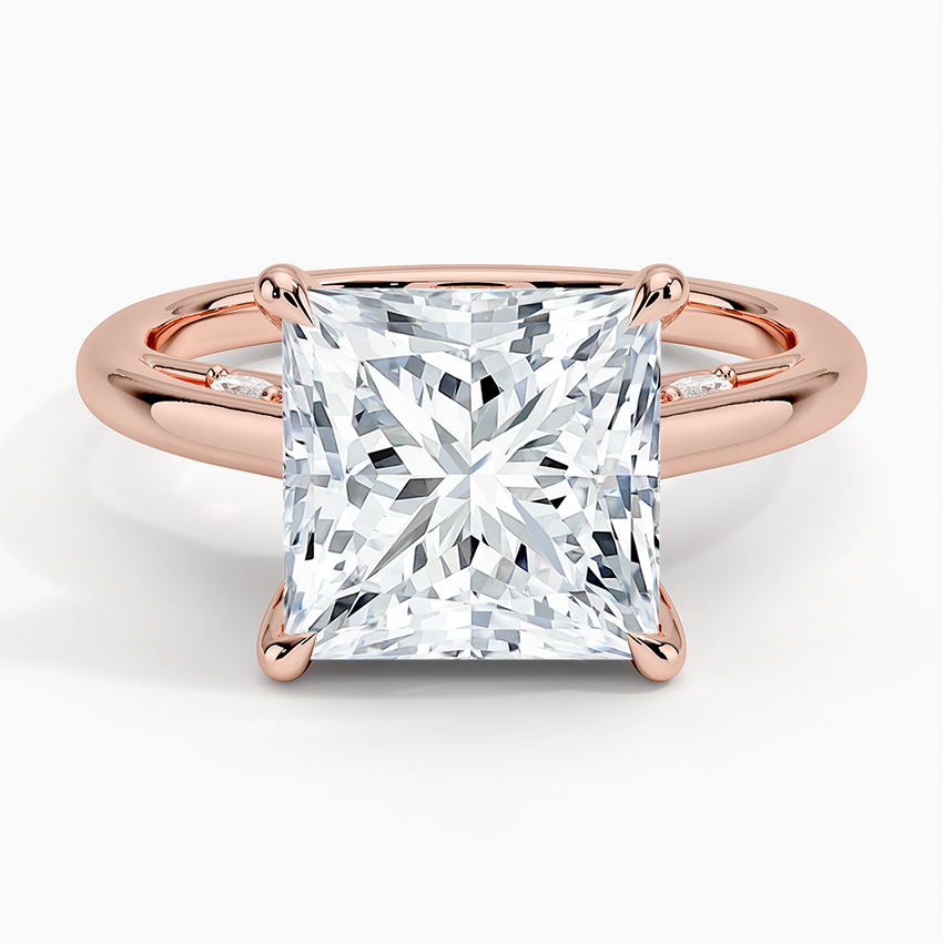 4.30 Princess Kesim Hidden Halo Tasarım Tektaş Laboratuvar Pırlanta Yüzük - Dalara