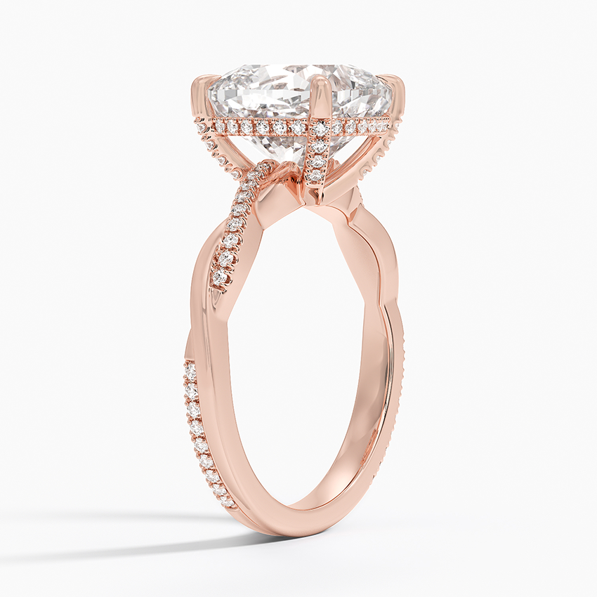 1.60 Carat Princess Halo Design Solitaire Lab Diamond Ring 18K - Florina