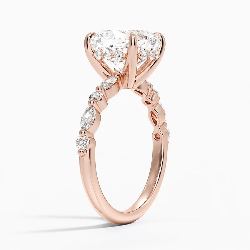 1.60 Carat Princess Halo Design Solitaire Lab Diamond Ring 18K - Florina