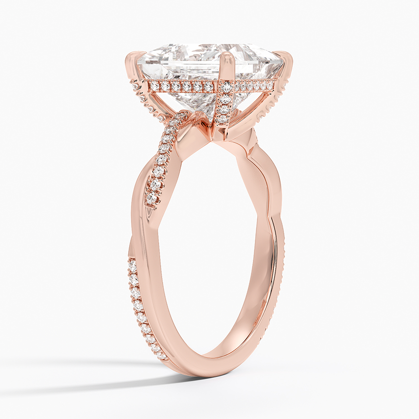 1.60 Carat Princess Halo Design Solitaire Lab Diamond Ring 18K - Florina