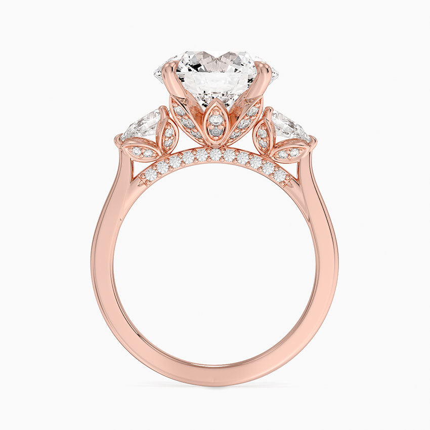 1.60 Carat Princess Halo Design Solitaire Lab Diamond Ring 18K - Florina
