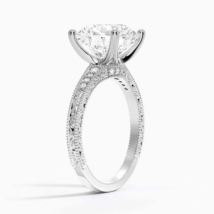 4.15 Karat Yuvarlak Kesim Hidden Halo Tasarım Tektaş Laboratuvar Pırlanta Yüzük - Venice - Bold Diamonds
