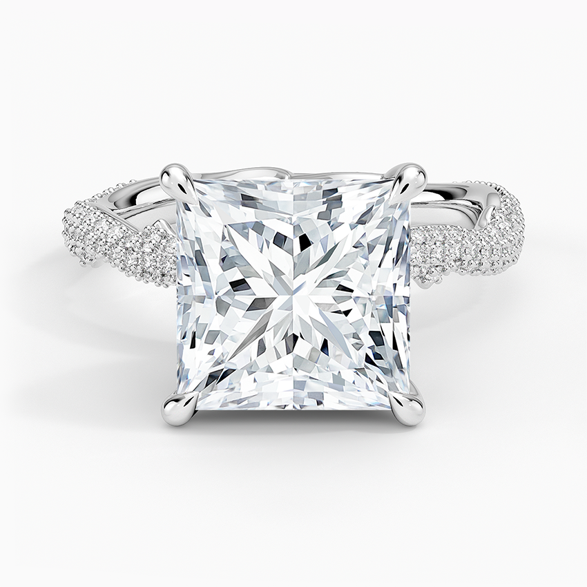 4.75 Prenses Kesim Hidden Halo Tasarım Tektaş Laboratuvar Pırlanta Yüzük - Filara