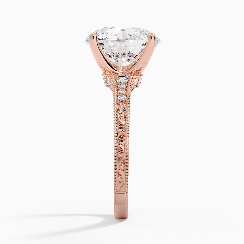 4.15 Karat Yuvarlak Kesim Hidden Halo Tasarım Tektaş Laboratuvar Pırlanta Yüzük - Venice - Bold Diamonds