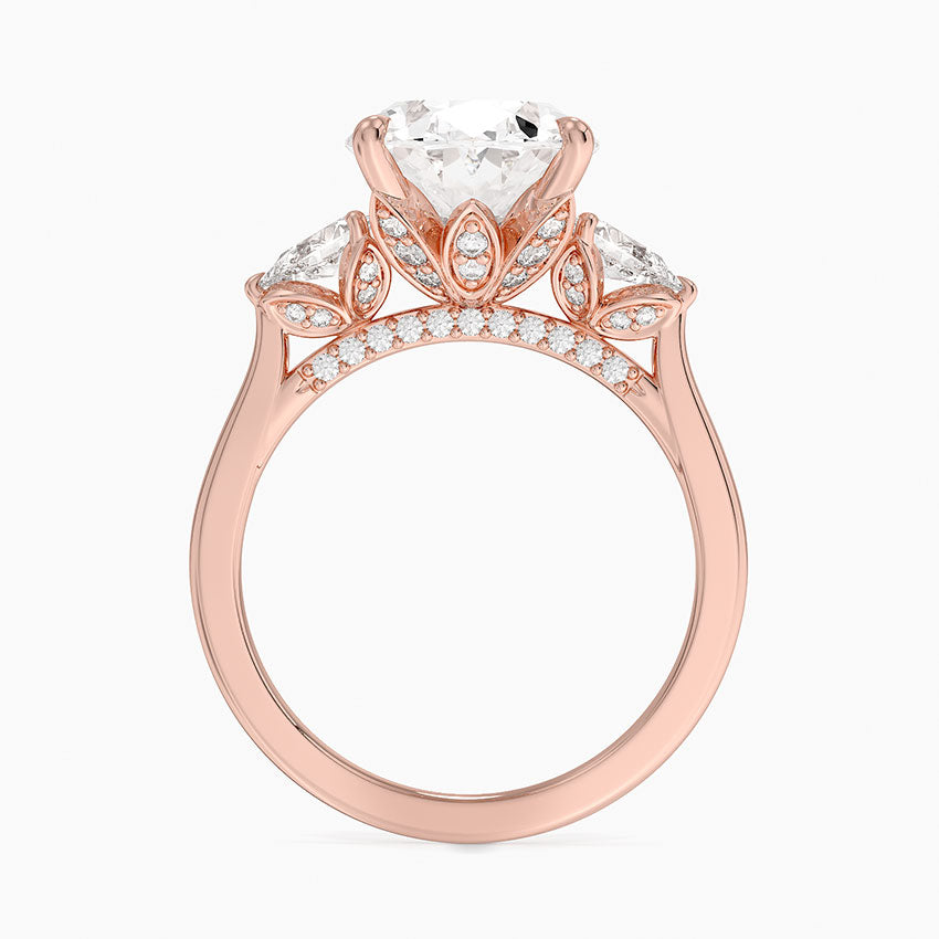1.60 Carat Princess Halo Design Solitaire Lab Diamond Ring 18K - Florina