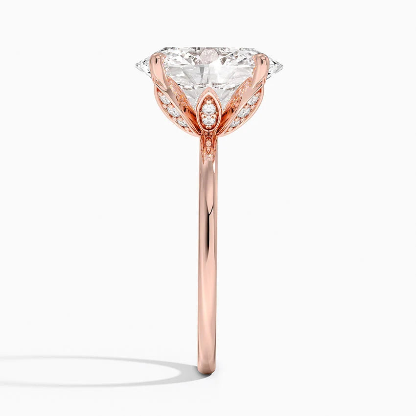 1.60 Carat Princess Halo Design Solitaire Lab Diamond Ring 18K - Florina