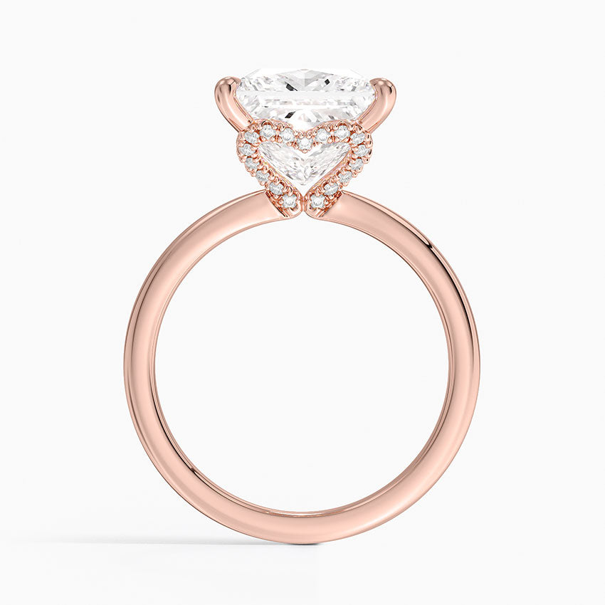 4.15 Prenses Kesim Hidden Halo Tasarım Tektaş Laboratuvar Pırlanta Yüzük - Vilora