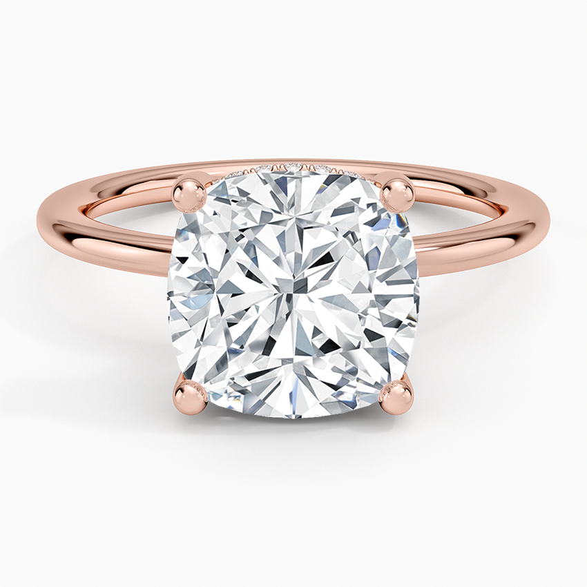 1.60 Carat Princess Halo Design Solitaire Lab Diamond Ring 18K - Florina