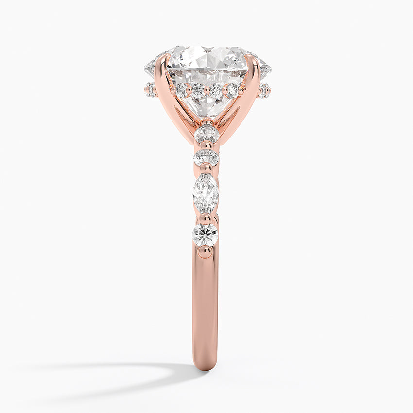 1.60 Carat Princess Halo Design Solitaire Lab Diamond Ring 18K - Florina