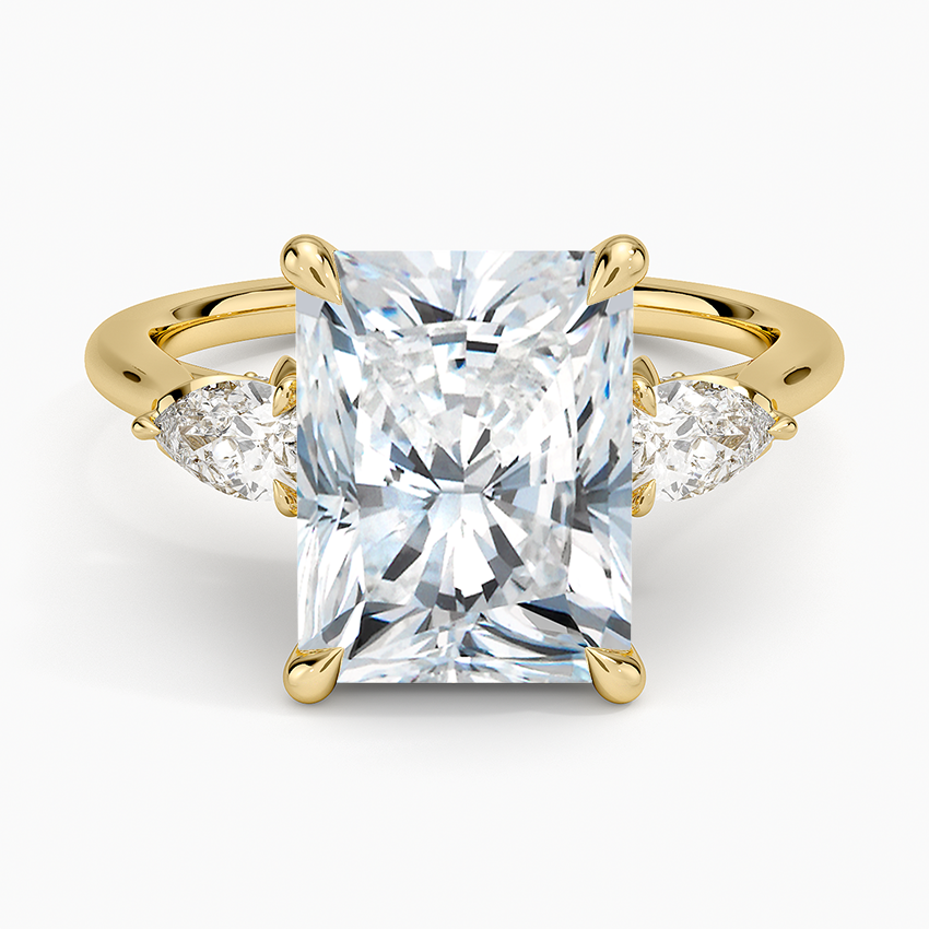 1.60 Carat Princess Halo Design Solitaire Lab Diamond Ring 18K - Florina