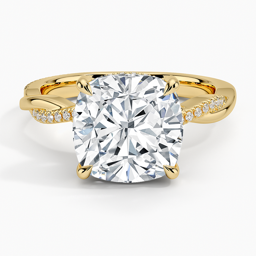 1.60 Carat Princess Halo Design Solitaire Lab Diamond Ring 18K - Florina