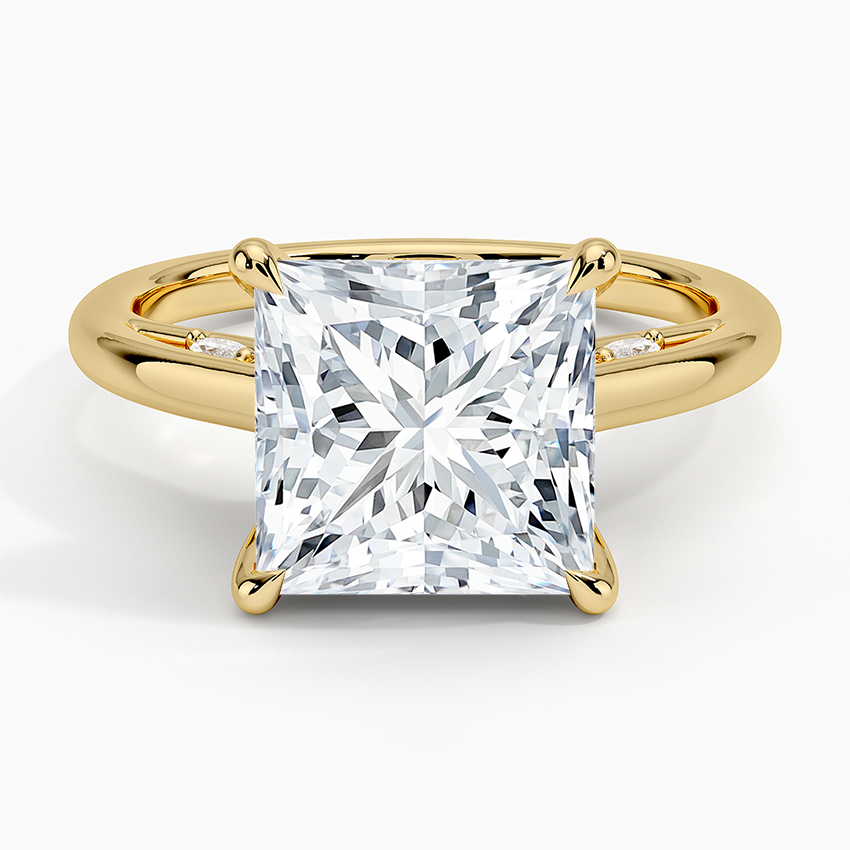 4.30 Princess Kesim Hidden Halo Tasarım Tektaş Laboratuvar Pırlanta Yüzük - Dalara