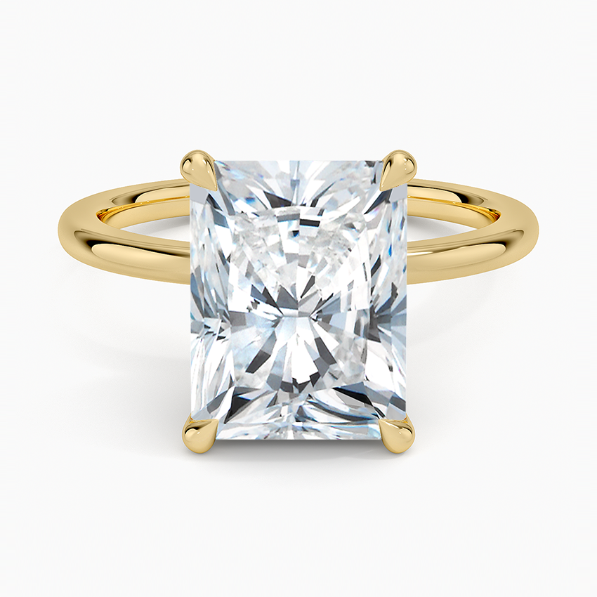 1.60 Carat Princess Halo Design Solitaire Lab Diamond Ring 18K - Florina
