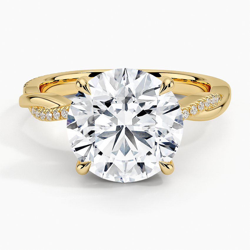 4.25 Karat Hidden Halo Tasarım Tektaş Laboratuvar Pırlanta Yüzük 18K - Talora - Bold Diamonds