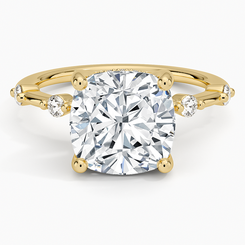 4.20 Cushion Kesim Hidden Halo Tasarım Tektaş Laboratuvar Pırlanta Yüzük - Zelora