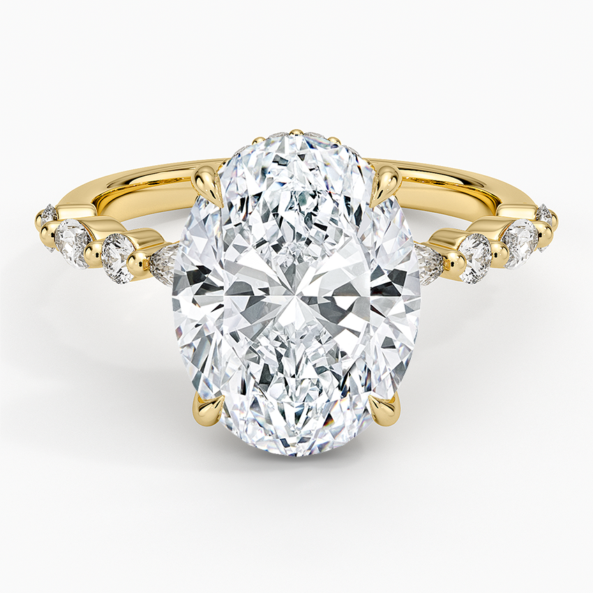 1.60 Carat Princess Halo Design Solitaire Lab Diamond Ring 18K - Florina