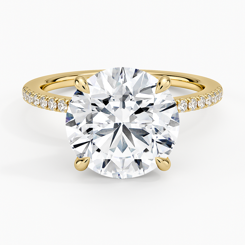 4.25 Karat Hidden Halo Tasarım Tektaş Laboratuvar Pırlanta Yüzük - Filora - Bold Diamonds