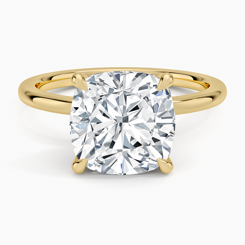 4.15 Karat Cushion Kesim Hidden Halo Tasarım Tektaş Laboratuvar Pırlanta Yüzük - Delora - Bold Diamonds